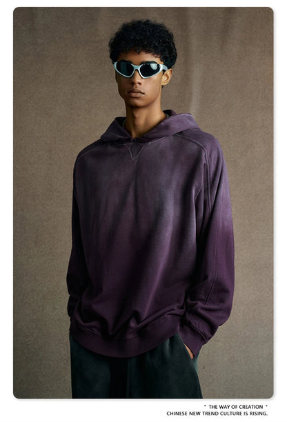 ZODF Retro Winter 370gsm Monkey Washed Hoodies For Man Unisex Oversized Off Shoulder 100% Cotton Hooded Coats Pullovers HY1136