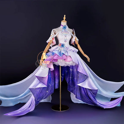 Honkai Star Rail Cyrene Cosplay Costume Wig Dress Metal Accessories Headwear New Skin Outfit Elysia Amphoreus Halloween Women