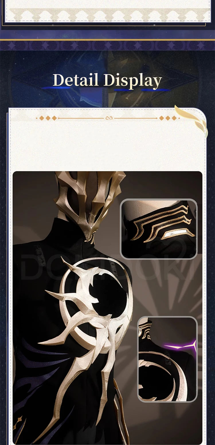 Flame Reaver Cosplay Costume Game Honkai: Star Rail【S-2XL】DokiDoki-R HSR Men Black Ember Raider Cosplay Halloween