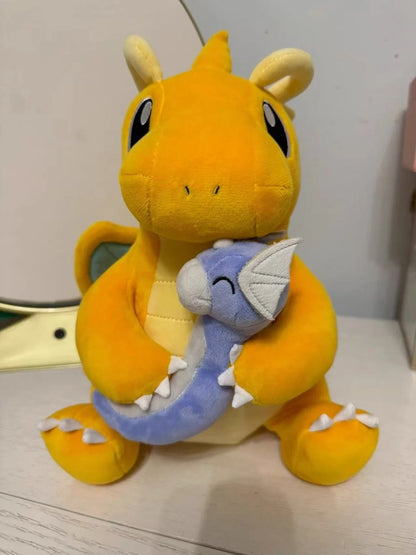 Pokemon Pikachu Plush A Late Bloomer Dragonite Doll Tyranitar Larvitar Toy Pupitar Dratini  Dragonair Soft Gift For Children