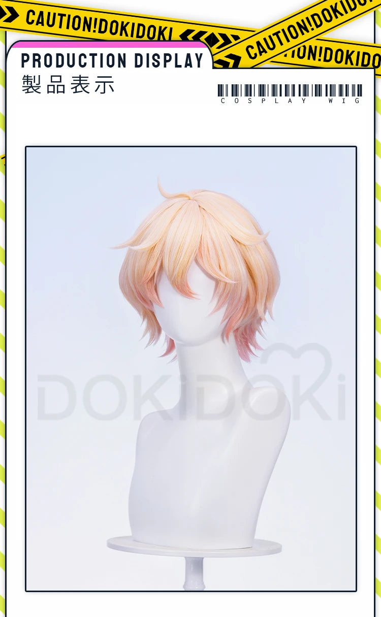 IN STOCK Dahlia Ifa Wig Game Genshin Impact DokiDoki Men Pink Hair Mondstadt Ifa Cosplay Dahlia Book Prop Free Wig Cap