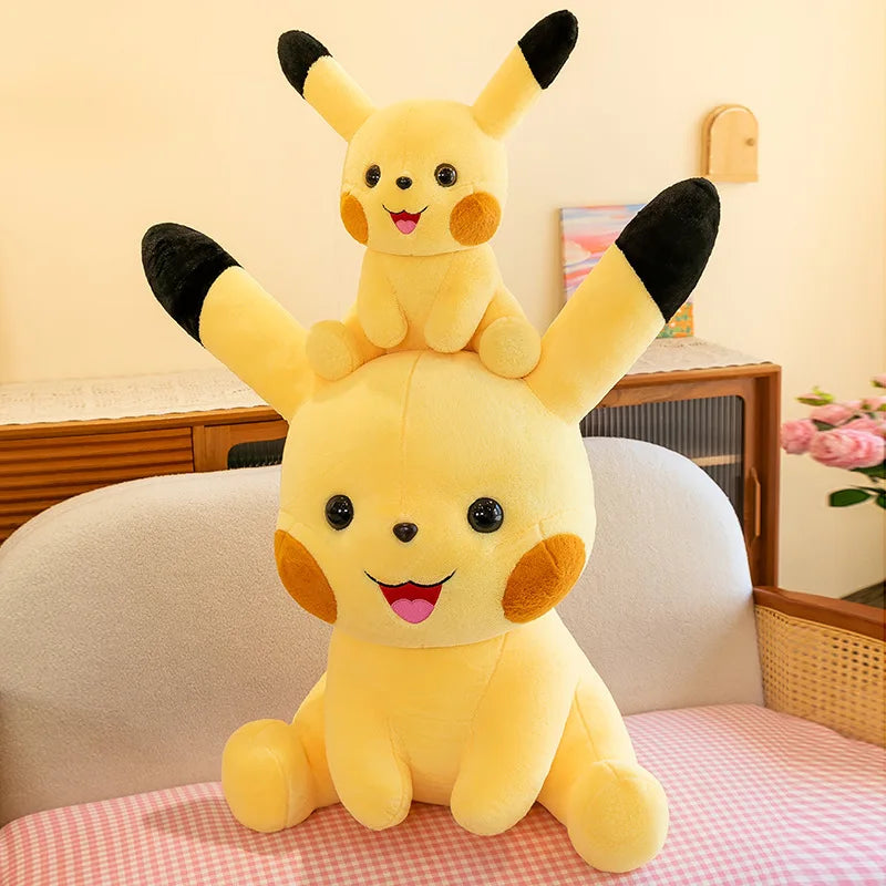 35-70CM Big Size Sitting Pikachu Plush Pokemon Cartoon Anime Peluche Kawaii Ornament Stuffed Animal Children's Toys Gifts