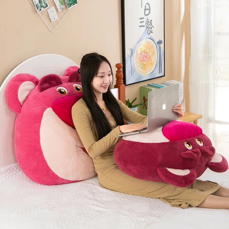 65cm Disney Toy Story 4 Strawberry Bear Cute Girl Heart Bear Backrest Plush Toy Doll Pillow Doll Cushion with Strawberry Flavor