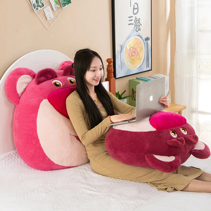 65cm Disney Toy Story 4 Strawberry Bear Cute Girl Heart Bear Backrest Plush Toy Doll Pillow Doll Cushion with Strawberry Flavor