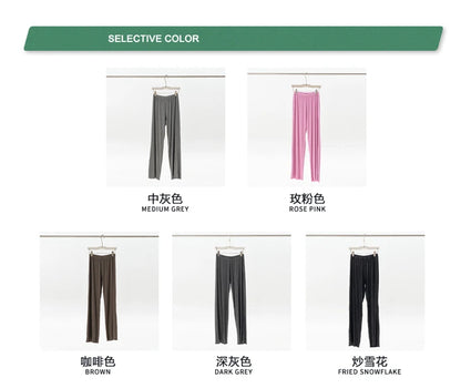 ZODF Women 2025 Solid Comfortable Loose Pants Girls Female 275gsm Solid Wide Lge Straight Trousers Brand Bottoms HY1137