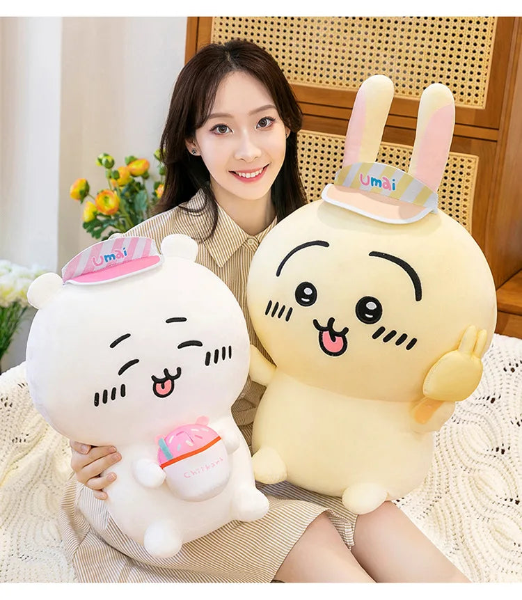 45/55/65cm Big Size Chiiwanime Plush Stuffed Doll Kawaii Room Decoration Hachiware Plushies Pillow Ornaments Holiday Gifts