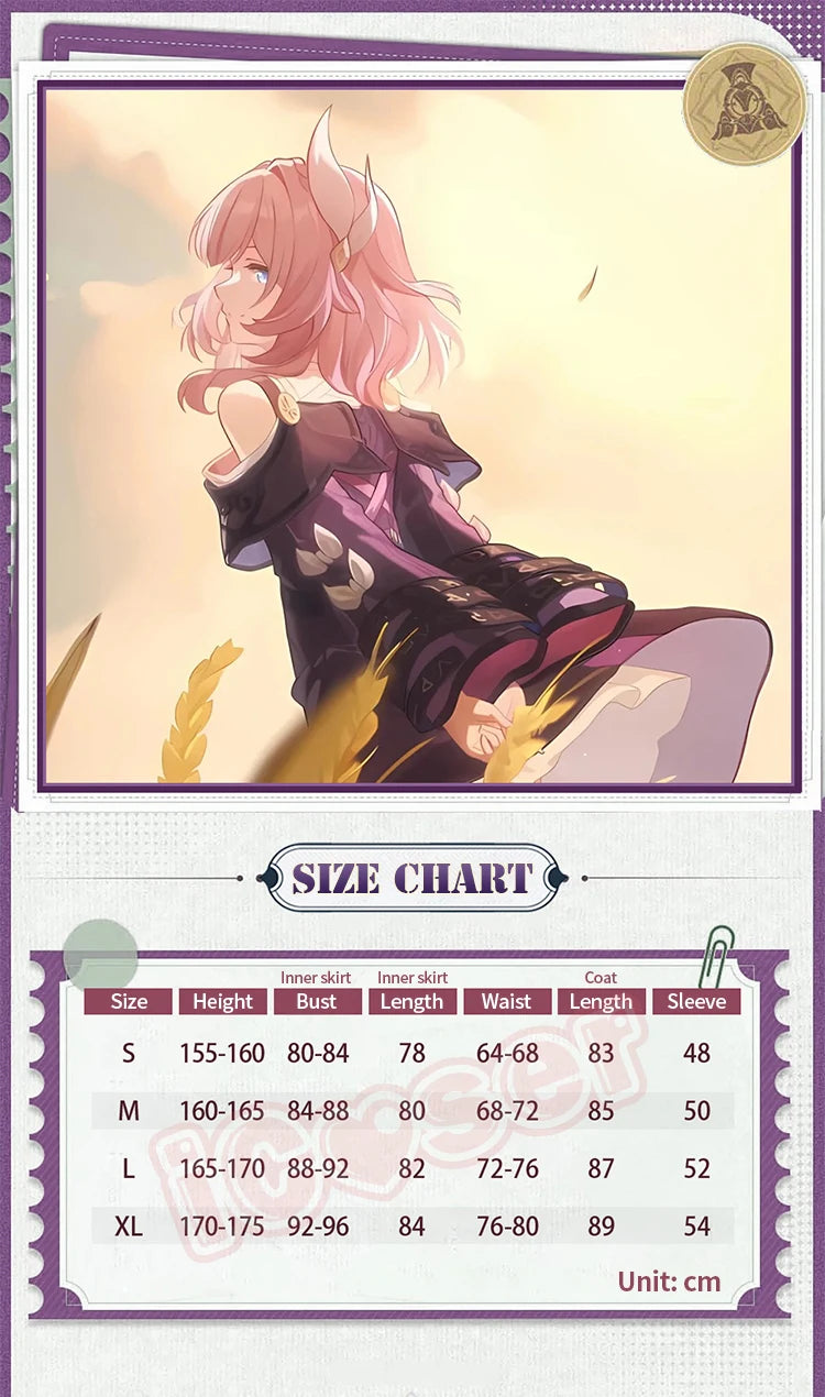 Honkai Star Rail Cyrene Cosplay Costume Wig Dress Headwear Game Uniform Amphoreus Halloween Party for Women Girls Outfit iCoser