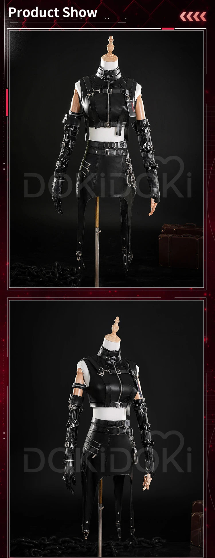 IN STOCK Night's Companion Heroine Cosplay Costume Game Love and Deepspace【XS-2XL】DokiDoki-R Women Leather Plus Size