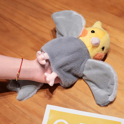Kawaii Bird Hand Puppet Cute Parrot Cockatiel Budgie Soft Plush Toy Lovely Animal Plushies Parent-child Interactive Toys