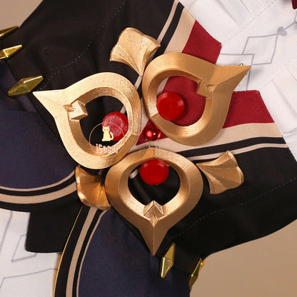 Genshin Impact Sandrone Cosplay Costume Wig Marionette Dress Uniform Headwear Eleven Fatui Harbingers Halloween Party for Women