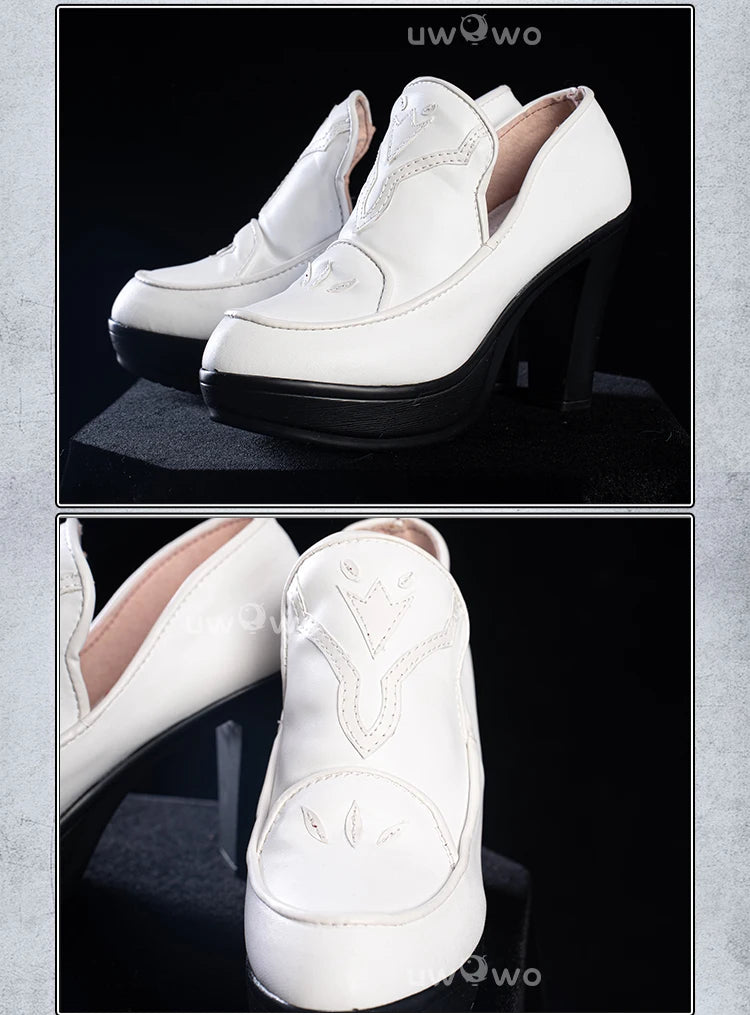 UWOWO 2B Shoes Game 2B Catgirl Namjatownn Collab White Cosplay Shoes Halloween Shoes