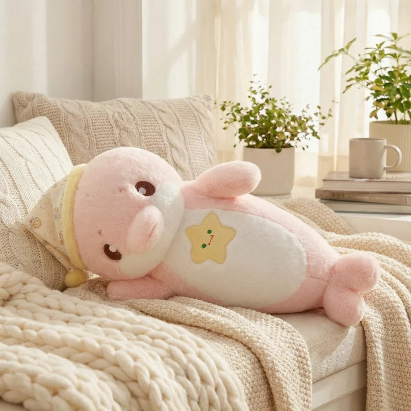 70cm Ocean Themed Decorative Pillow Chubby Dolphin and Seal Plushies Soft Toy Large Plush Sleeping Pillow Girl Boy Gift