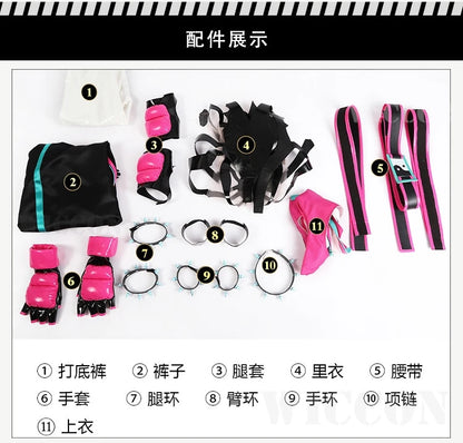 SF6 Juri Han Cosplay Costume Set Polyester Women