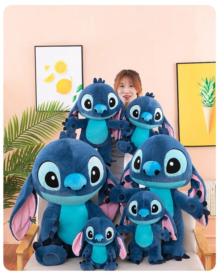 30/60cm Disney Lilo and Stitch Plush Toys Standing Posture Kawaii Pixar Anime Plushie Stich Dolls Soft Stuffed Gift for Children