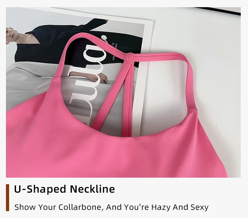 Women Fitness Sports Bra Top Sexy Beauty Back Shockproof Quick-Dry Gym Crop for Running Pilates Yoga