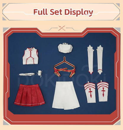 IN STOCK Yuuki Asuna Cosplay Costume Anime Sword Art Online Cosplay DokiDoki-SR Female Costume Yuuki Asuna Halloween Cosplay Wig