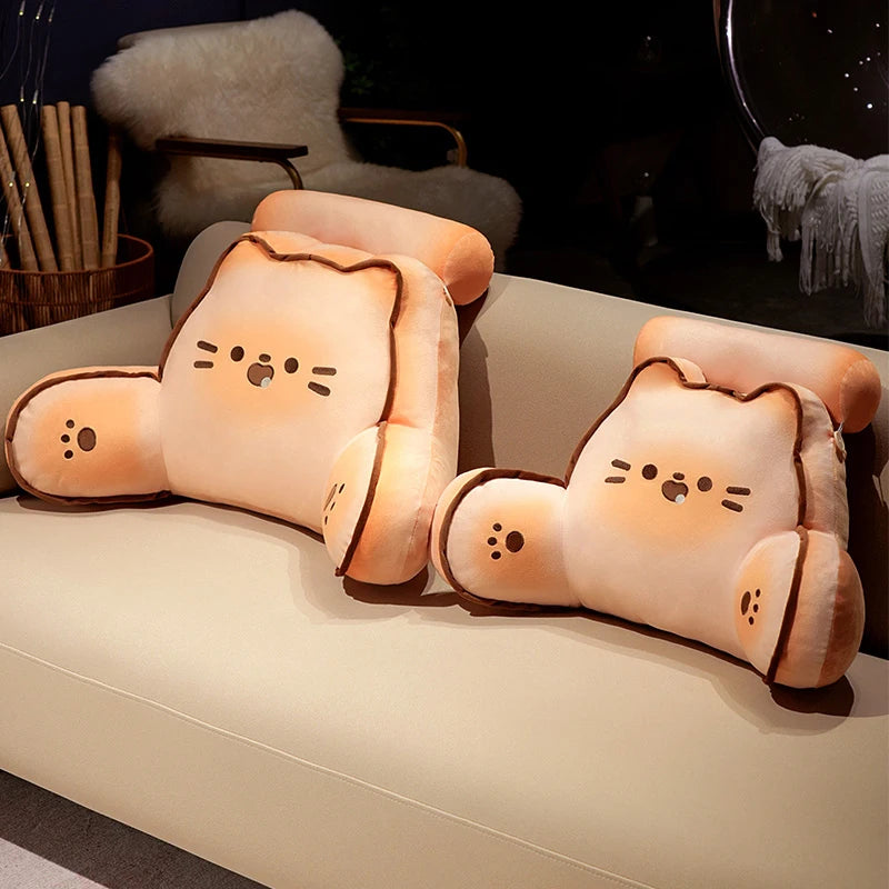 Comfortable Thickened Lumbar Support Cushion With Headrest Cartoon Cookie Anime Back Cushion Chair Bed Office Bedroom Girl