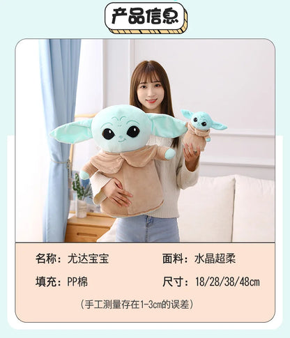 18cm Disney Yoda Baby Plush Toy Master Aliens Stuffed Anime Cartoon Baby Dolls Fill Toy Kawaii Gift Decorations Girls Kids Gift