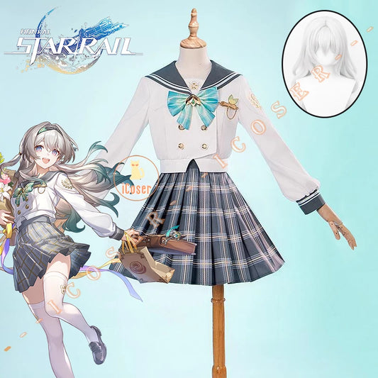 Firefly Cosplay Costume Spring Missive Outfit JK Uniform Honkai Star Rail New Skin Metal Props Halloween Party Women Girl iCoser
