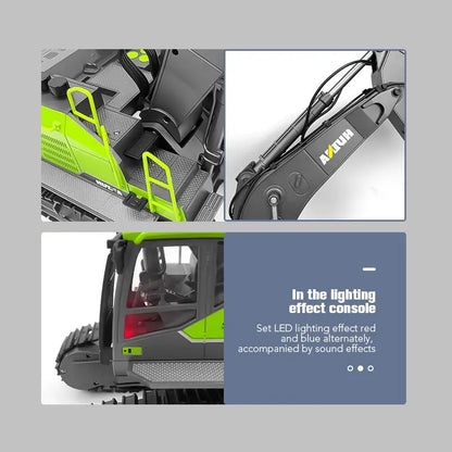 1/14 Huina 1593 582 RC Excavator Dumper Truck Crawler Alloy Tractor Loader 2.4G Radio Control Engineering Toy for Boys