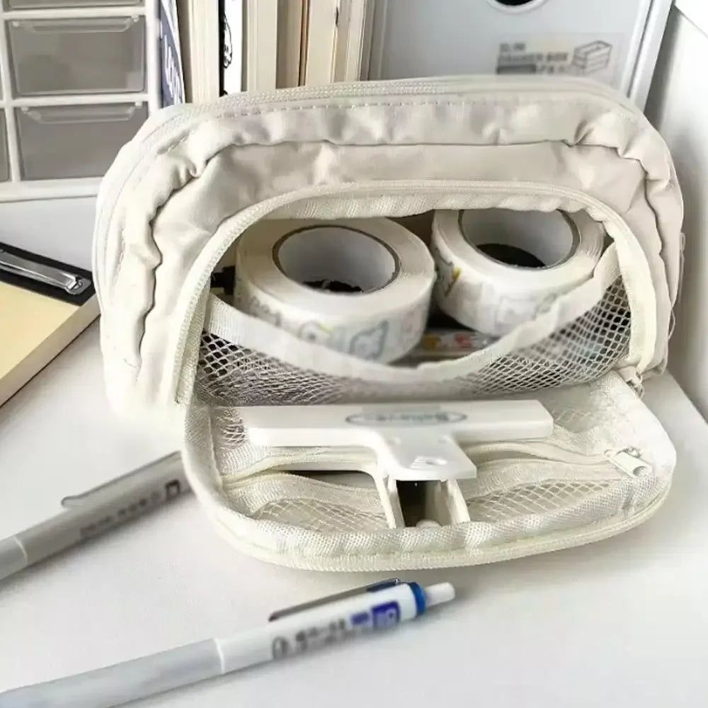 High-end Pochacco Sanrio Anime Kawaii Pen Bag Cute Cartoon Student Pencil Box Stationery Case Large Capacity Cosmetics Storage