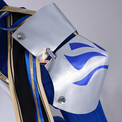 iCoser Honkai Star Rail Fate Saber Cosplay Costume Wig Blue Dress Uniform Outfit Halloween Party for Women Girls Carnival Props