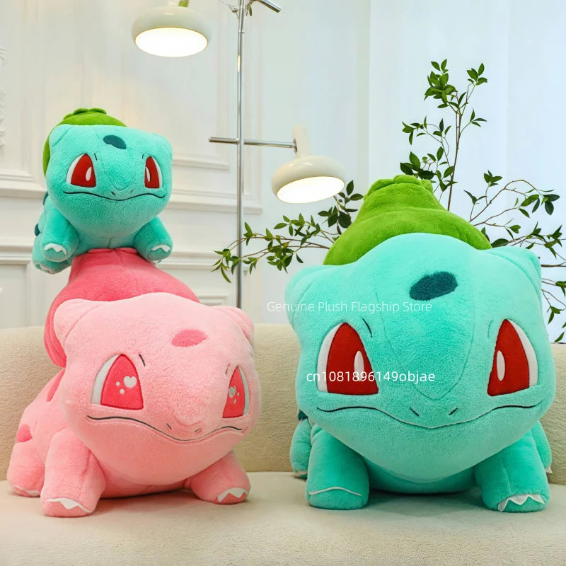 60cm Big Size Pokemon Bulbasaur Cartoon Anime Plush Stuffed Doll Garlic Frog Room Decorated with Cartoon Peluche Pillow Gift