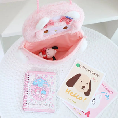 Cartoon My Melody Storage Bag Lovely Anime Hanging Car Seat Back Storage Bag Sweet Piano Japanese Style Car Accessories Girl