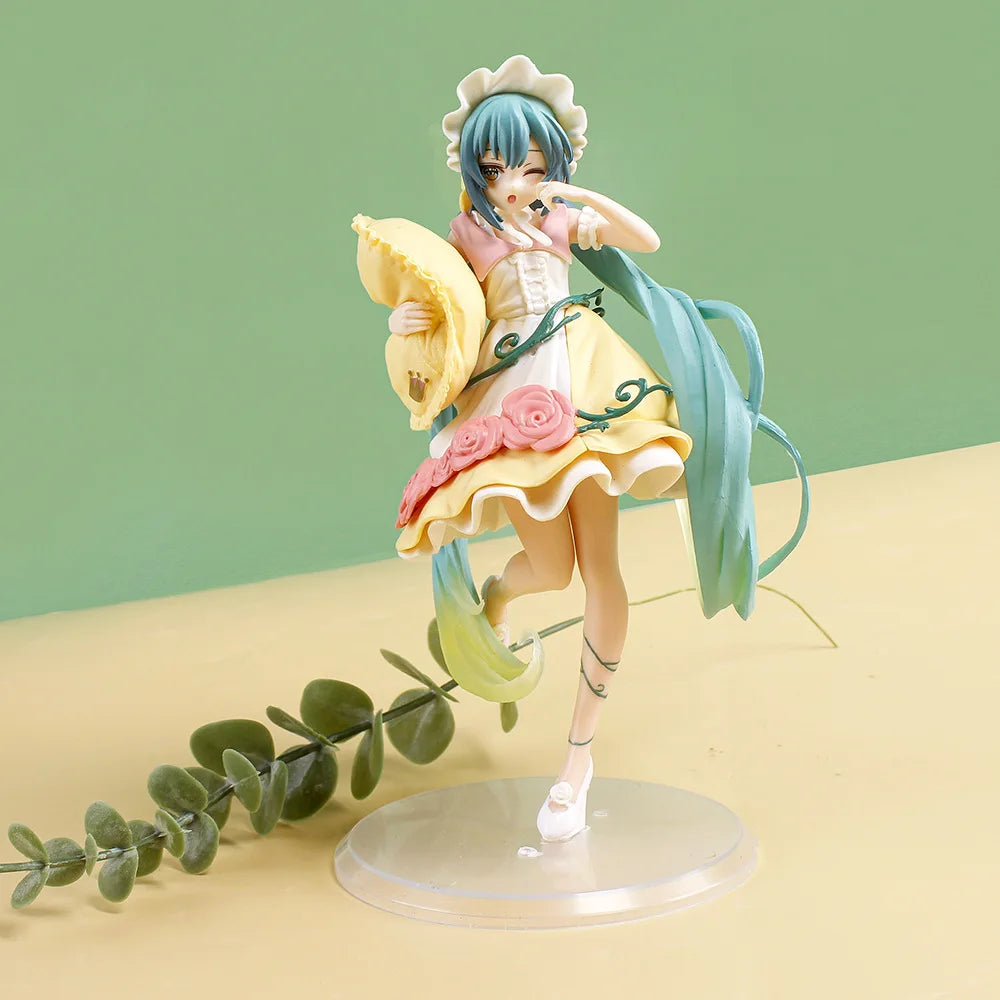 Hatsune Miku Anime Figure Fairy Mirror Sleeping Beauty Car Ornament Model Decoration Toy Birthday Gift - No Box