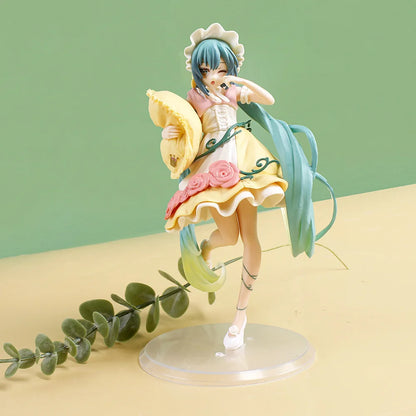Hatsune Miku Anime Figure Fairy Mirror Sleeping Beauty Car Ornament Model Decoration Toy Birthday Gift - No Box