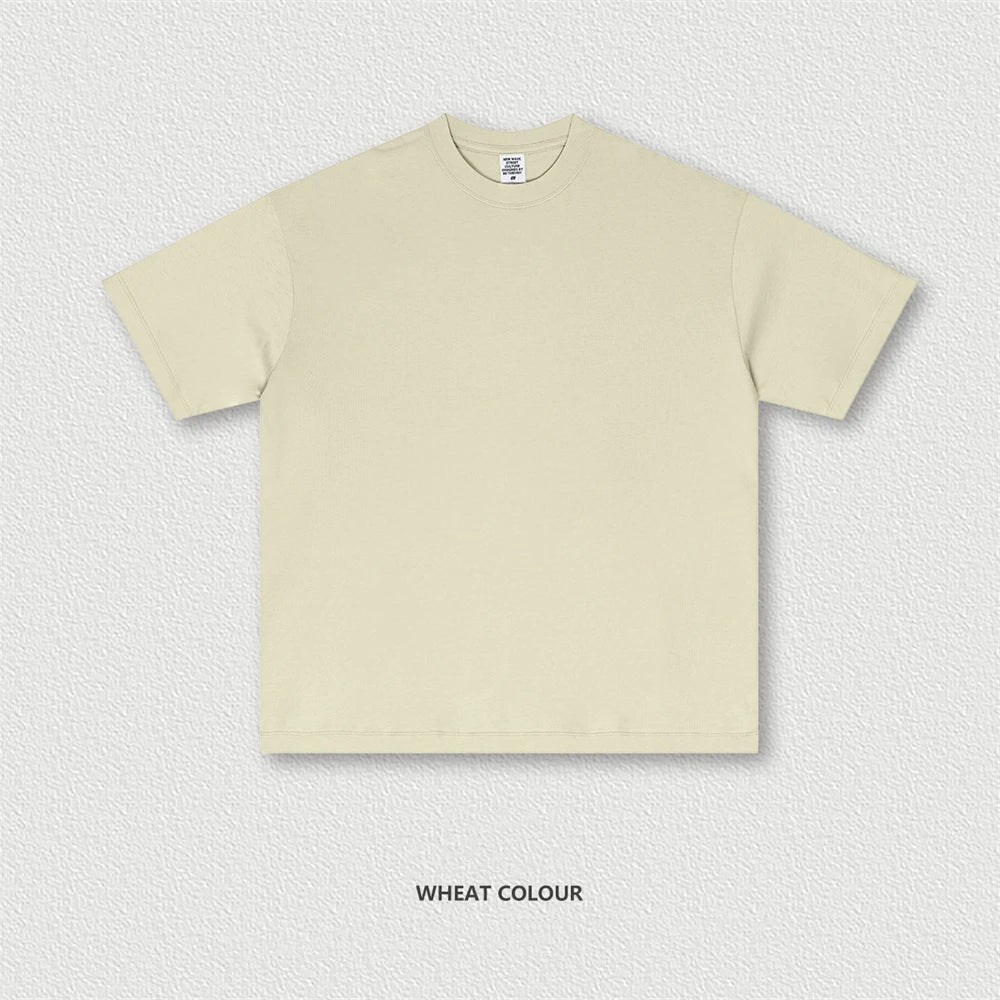 ZODF 2025 Summer Men 180gsm Solid T-Shirts Women Unisex Loose Basic Breathable Cotton T Shirt Brand Tees HY0971