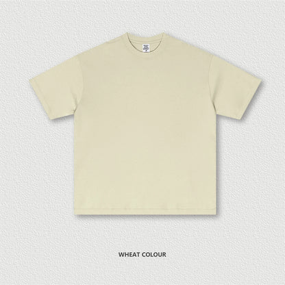 ZODF 2025 Summer Men 180gsm Solid T-Shirts Women Unisex Loose Basic Breathable Cotton T Shirt Brand Tees HY0971