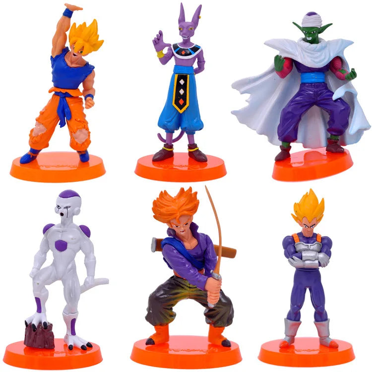 1set Dragon Ball Z Super Goku Vetega Majin Buu Freeza Beerus Whis Mark Karin Gotenks PVC Figures Anime Collectiable Model