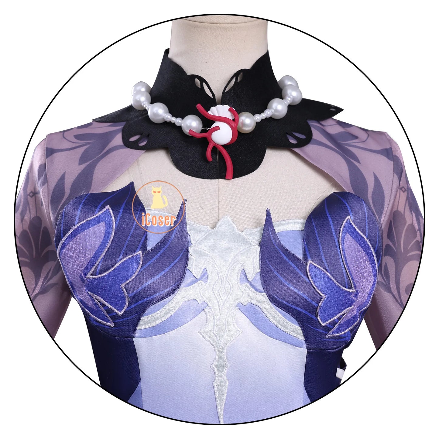 Honkai Star Rail Hysilens Cosplay Costume Wig Dress Headwear Earrings Rings Halloween Party for Women Girls Carnival Role Play