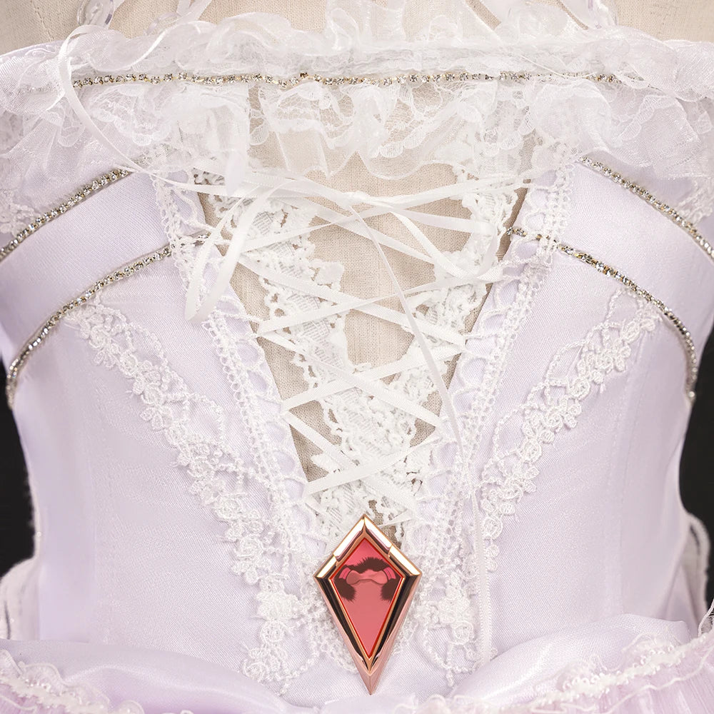 Genshin Impact Columbina Cosplay Costume Wig Dress FES 2026 Skin The Damselette Eleven Fatui Harbingers Halloween for Women Girl