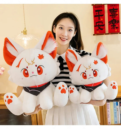 Kawaii Kazuha Cat Plush Toys Game Figure Dolls Game Peripheral Accompany Sleep Toy Creative Home Decoration Game Lover Kid Gifts