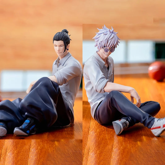 11cm Jujutsu Kaisen Anime Figure Sitting Gojou Satoru Action Figure Handsome Geto Suguru Figurine PVC Collection Model Doll Toys