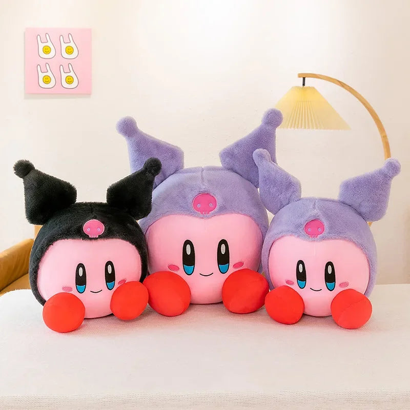 60cm Big Size Kirby Cosplay Sanrio Kuromianime Plush Stuffed Doll Room Plushies Pillow Cute Ornaments Children's Holiday Gifts