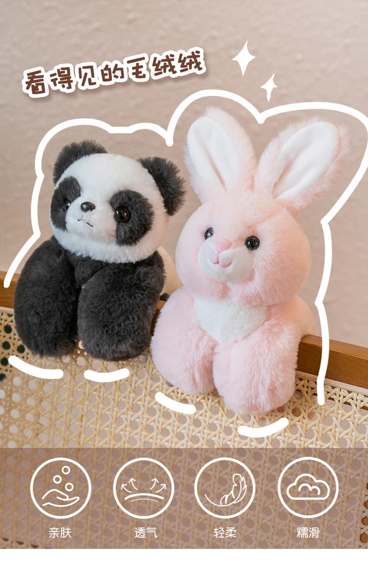 A Panda Doll Lying on Its Wrist in A Lap Lap, A Plush Toy Bracelet in Plush Stuffed Animal Kids Birthday Christmas Gift Stitch