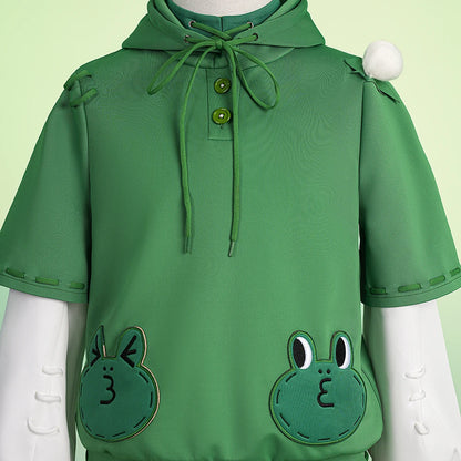 Identity V Fire Investigator LEONARD Cosplay Costume Wig Green Uniform Hat Florian Brand Halloween Party for Women Men Carnival