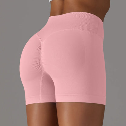 The Codex Summer V-Waist Peach Hip Lifting High Waist Seamless Yoga Shorts Tight Fitting Three Part Running Pants Speed