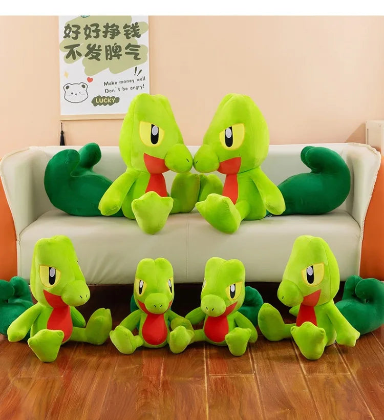 35-60CM Big Size Treecko Plushies Pokemon Anime Cartoon Peluche Kawaii Ornament Comfortable Soft Doll Children's Toy Gifts