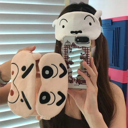 Crayon Shin Chan Eye Mask Plush Sleeping Eye Patch Cute Buriburizaemon Shiro Shading Sleep Eyepatch Girl Kids Eyeshade