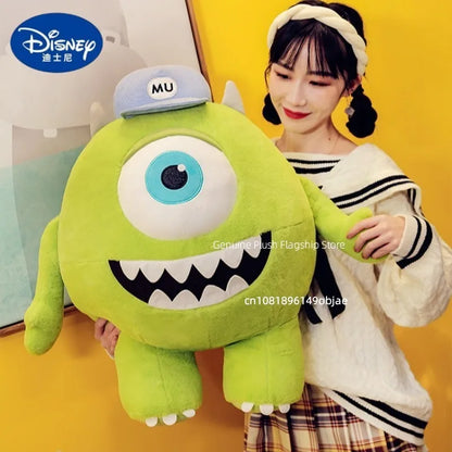 40/60CM Big Size Mike Wazowski Disney Anime Plush Stuffed Doll Kawaii Room Decoration Plushies Pillow Ornaments Holiday Gifts