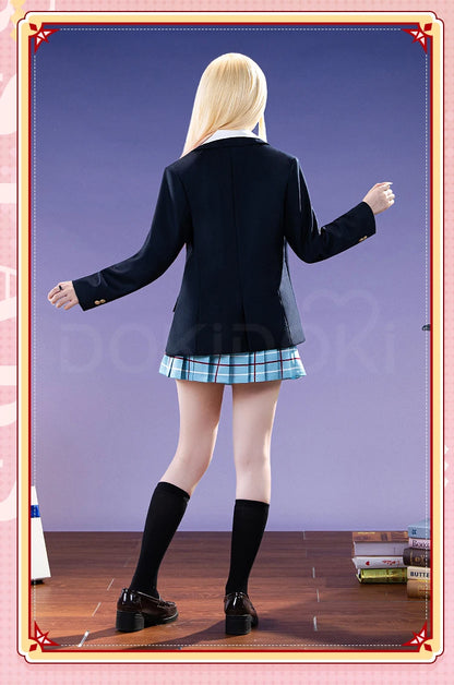 Kitagawa Marin Cosplay Costume Anime DokiDoki-R Women School Uniform JK Dress Black Suit Jacket Marin Cosplay Costume
