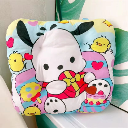 Sanrio Kuromi Plush Cushion Cute Anime Pochacco Cinnamoroll Hello Kitty My Melody Chair Non-slip Seat Cushion Xmas Gift For Girl