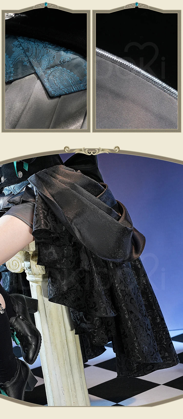 IN STOCK Ciel Phantomhive Cosplay Costume Anime DokiDoki-SR Ciel Black Rose Costume Men Cosplay Halloween