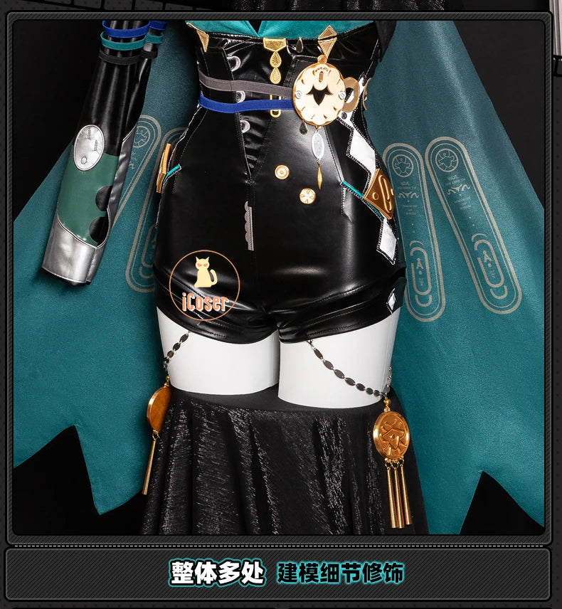 Zenless Zone Zero Lucia Cosplay Costume Wig Uniform Horns Headwear Tail Spook Shack Halloween Party for Women Girls Role Play