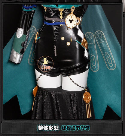 Zenless Zone Zero Lucia Cosplay Costume Wig Uniform Horns Headwear Tail Spook Shack Halloween Party for Women Girls Role Play