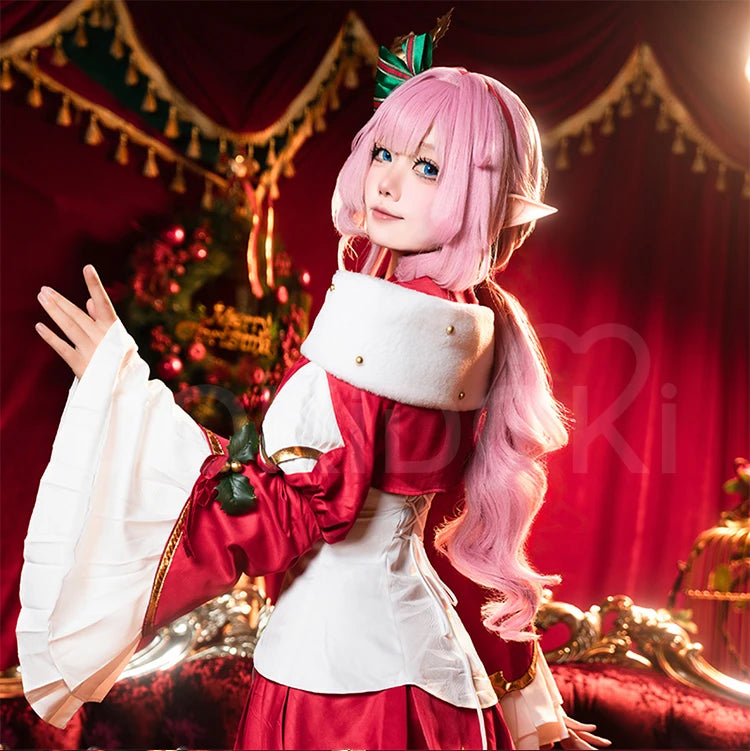 IN STOCK Elysia Cosplay Costume Game Honkai Impact 3rd【S-2XL】DokiDoki-R Women Cute Winter Christmas Dress Elysia Plus Size